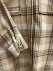 Allie Rose Plaid Flannel Shacket Oversized Button-Up Shirt Brown Tan Small — photo 4