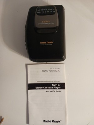 Vintage Radio Shack SCP-57 Sport AM/FM Stereo Cassette Player Cat No. 14-1097
