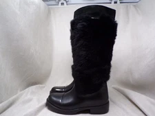 Wm (6) real RABBIT FUR rain boots by OSCAR Sport, high quality, black,