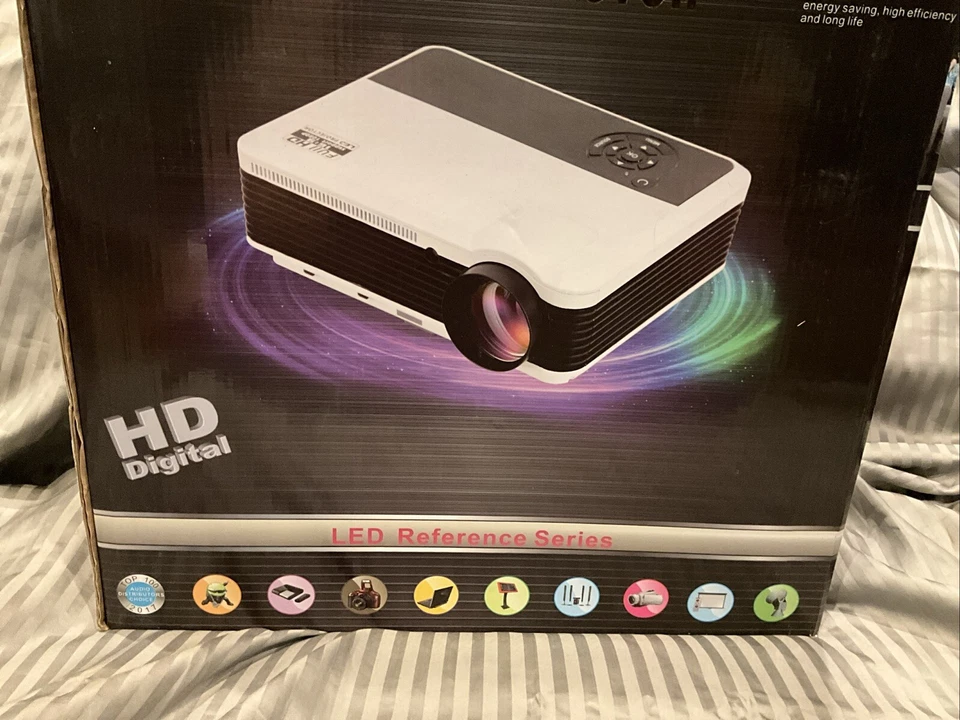 Digital LED Projector Android HD Image LCD HDMI VGA USB NEW - Image 3 of 4
