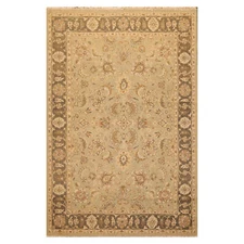 5'11" x 9' Hand Knotted Soumac 100% Wool Reversible Flat Pile Area Rug Champaign
