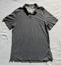 Tasso Elba Polo Golf Shirt Men  s M Heather Gray 100 Soft Cotton Great Condition