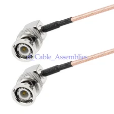 6inch BNC male RA to BNC Male plug right angle type Patch Cable Video RG316 15cm