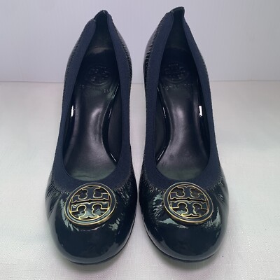 Navy Blue Tory Burch Pump Shoes Tory Burch CAROLINE Navy Blue