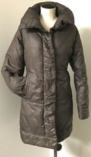 Rainforest Down Puffer Coat Brown Hooded Opera Collar Travel Packable Warm L