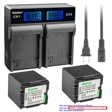Kastar Battery LCD Rapid Charger for Panasonic CGA-DU21 DU21 & SDR-H280 SDR-H288