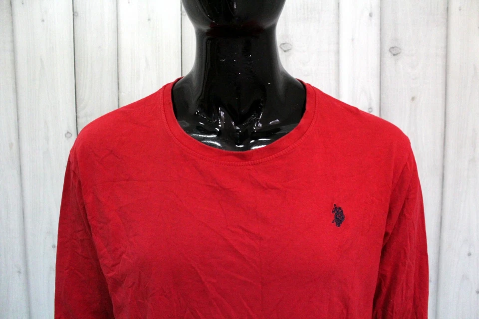Camiseta US POLO ASSN Hombre Talla 2XL Roja T-Shirt De Algodón De Manga Larga - Imagen 2 de 4