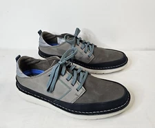 Clarks Brahnz Low Casual Shoes Sneaker Men 9 M Grey Leather Golf Extreme Comfort