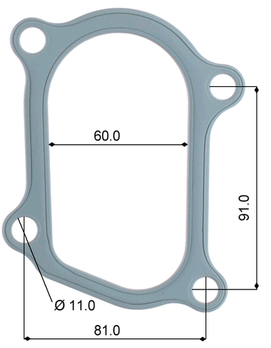 Permaseal TUR080 MLS-R Turbo Outlet Gasket for Toyota 1HD 4.2L Diesel - Picture 6 of 6