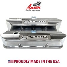 Ford Fe Tall Cs Shelby Logo Valve Covers - Polished - Die-cast Aluminum - Ansen