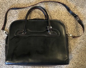 rolling leather briefcase