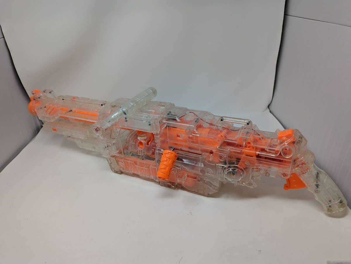 Nerf N-Strike Vulcan EBF-25 Machine Gun Clear *WORKS* Minor Damage