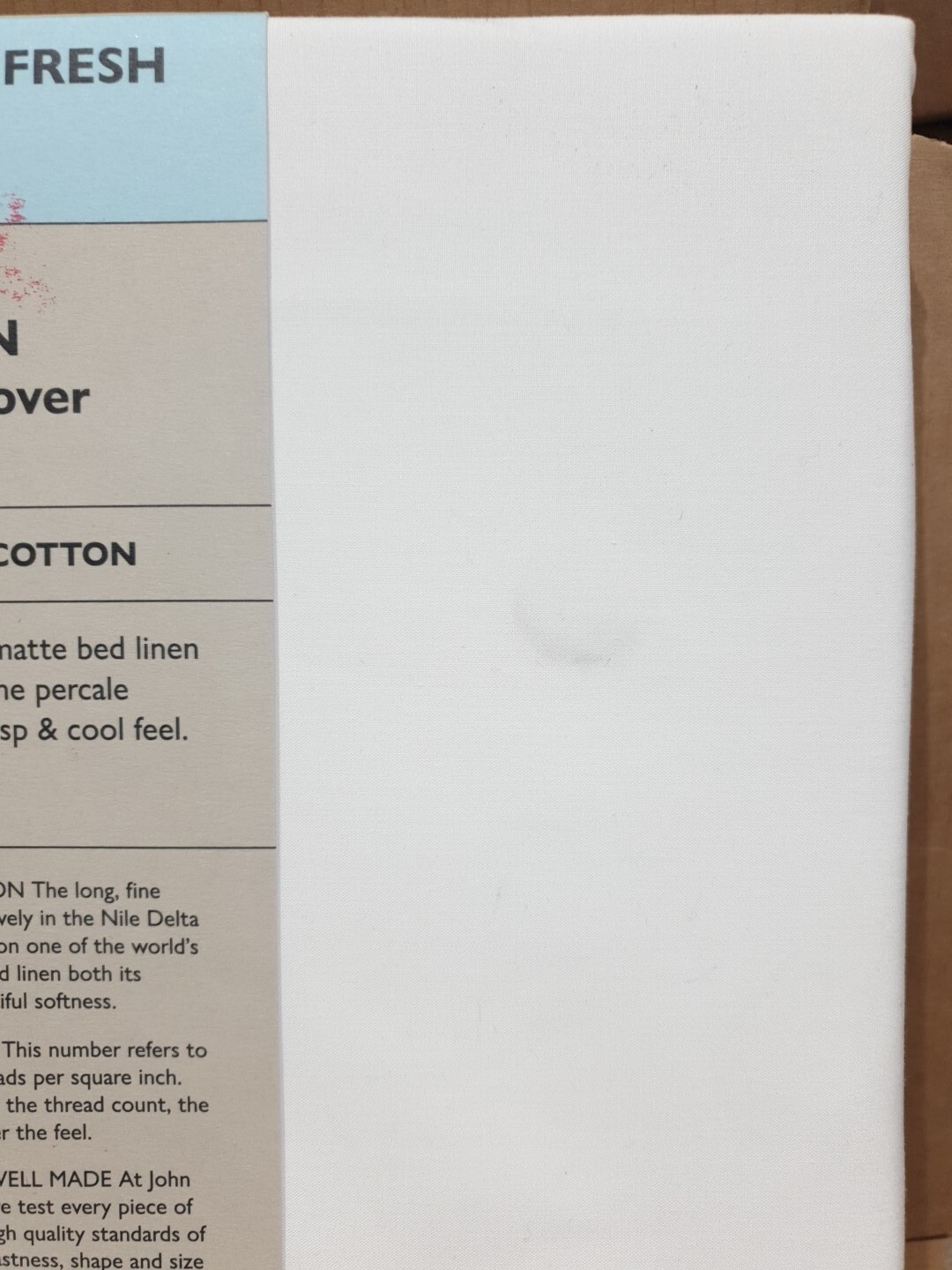 John Lewis Egyptian Cotton 200 Thread DOUBLE Duvet Cover White eBay