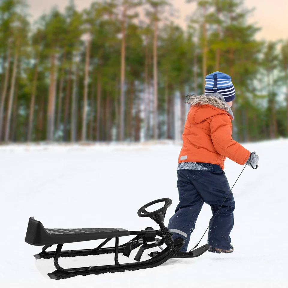Lenkschlitten Kinderschlitten Rodel Zugseil Verschiedene Typen - Bild 2 von 4