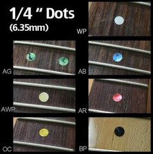 New Dots Fret Markers 1/4"  6.35 mm  Inlay Sticker Decals 20pcs 6 colors Japan