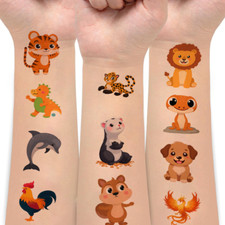 54pcs Temporary Tattoo Waterproof Long-lasting Body Stickers Animal Stickers