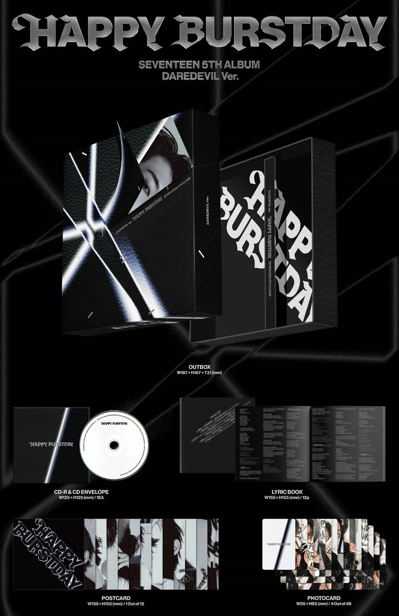 SEVENTEEN 세븐틴　happy burstday daredevil SEVENTEEN - HAPPY BURSTDAY [DAREDEVIL 12 Ver. SET] 12Album+