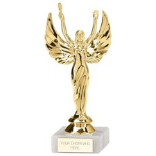 Gold Victory Award Trophy  16cm FREE ENGRAVING
