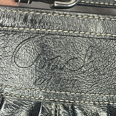 COACH Pleated Black Patent Leather Tote Z25842 Satchel Handbag | eBay