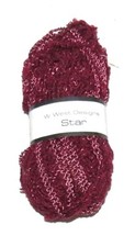 W.West Designs Star Wool Mix Burgundy Yarn NEW