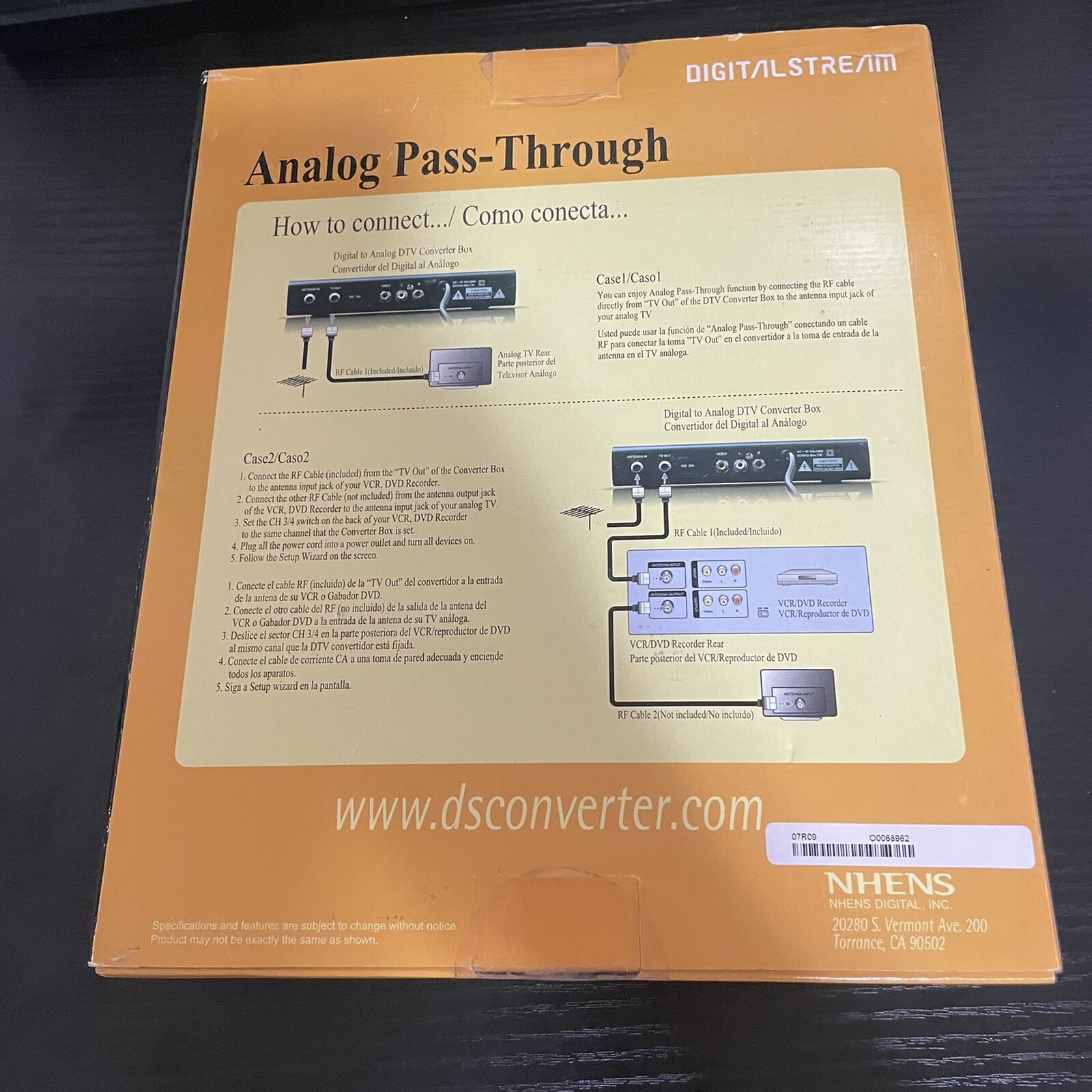 New Digital Stream Analog Pass-Through DTV Converter Box DSP7700P Parental Contr