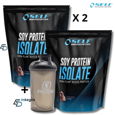 SELF Omninutrition Soy Protein 1000g x 2 =2000 gr Proteine Soia Vegane + Shaker