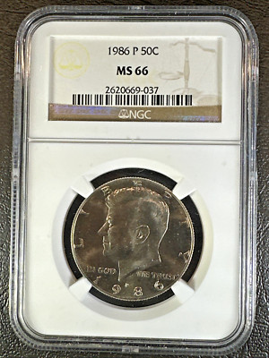 1986 P KENNEDY Half Dollar * NGC MS66 * UNCIRCULATED * Brown Label * | eBay