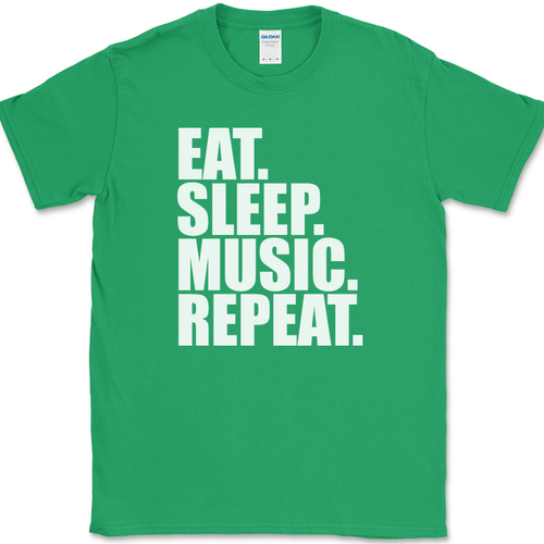 Eat Sleep Music Repeat T-Shirt Funny Sound Musician DJ Band Gift Tee - Picture 7 of 10