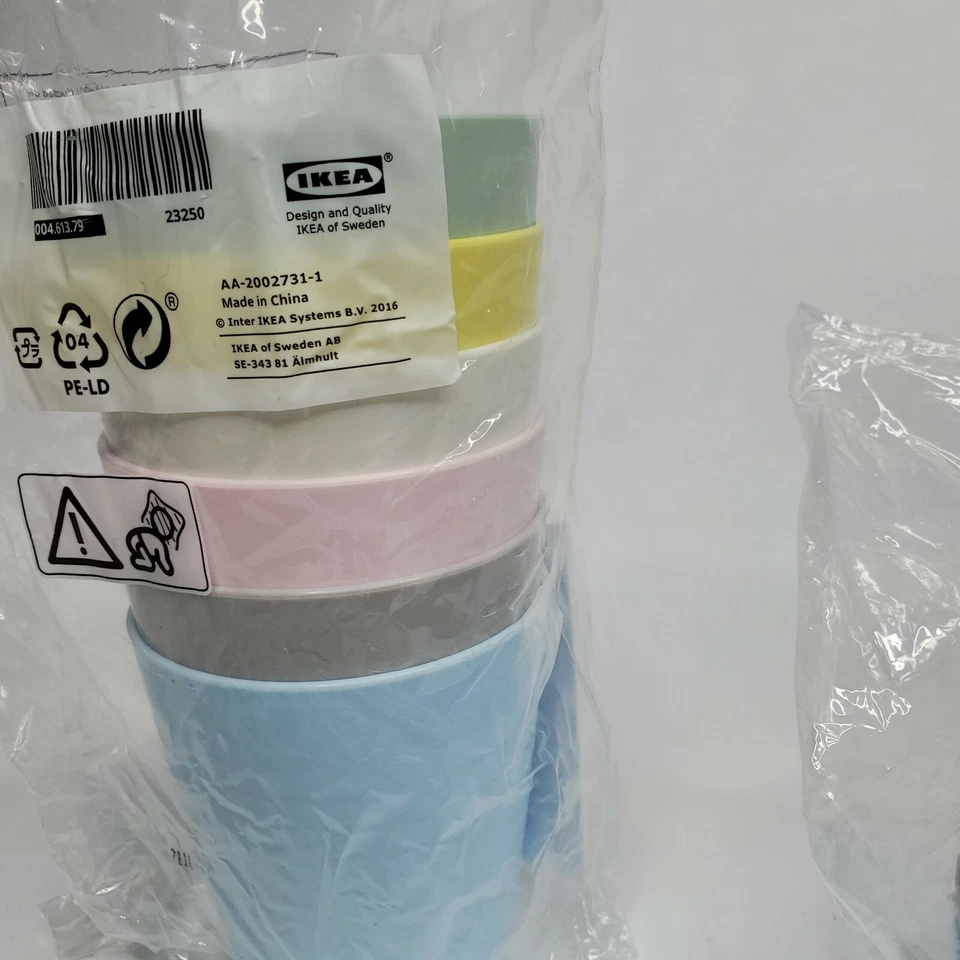 Juego de vajilla Ikea 30 piezas KALAS tazas, cuencos, cubiertos - Asst. Colores sin BPA Foto 4 de 4