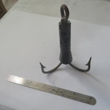 FISHING UNKNOWN TREBLE WEIGHTED  JIG  ABOUT 4½ X 3"