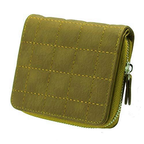 Pequeño Cuadros Plegable Monedero Mujer Verde 2 Bolsillo | eBay