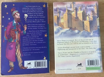 Harry Potter Philosopher's Stone 1st Edition Later Print Joanne PB + Chamber 9th