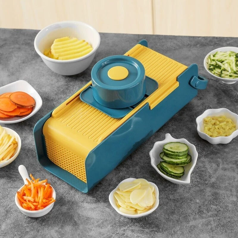 Vegetable Cutter Fruit Slicers Grater Shredders Drain Basket 6In1 Gadgets...