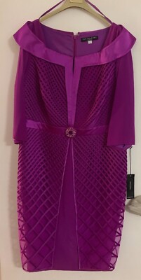 Veni Infantino Kleid Maulbeere Spitze Band Bleistift Mutter Braut Gast Anlass