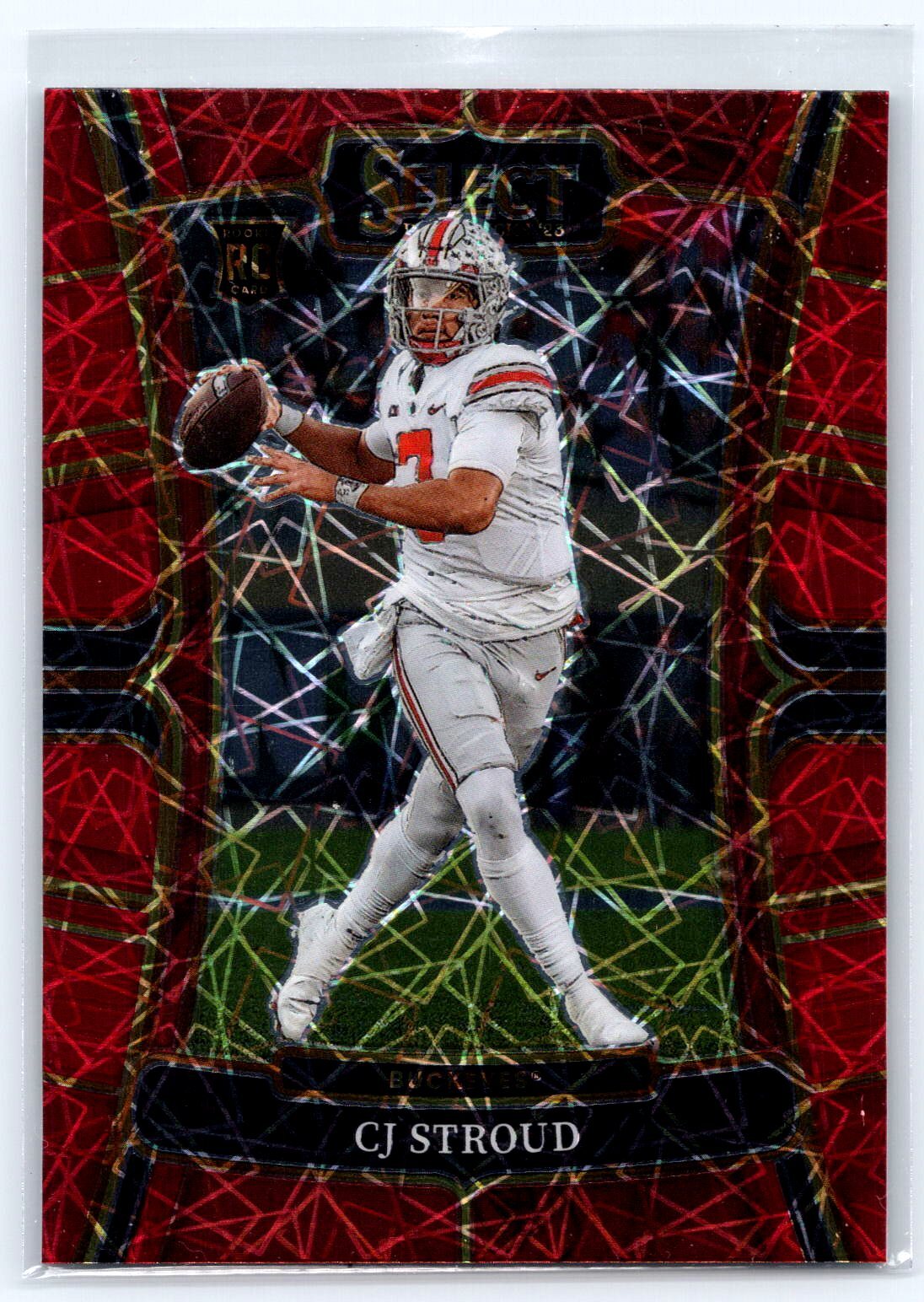 2023 Panini Select Draft Picks #2 C.J. Stroud Red Lazer Prizm