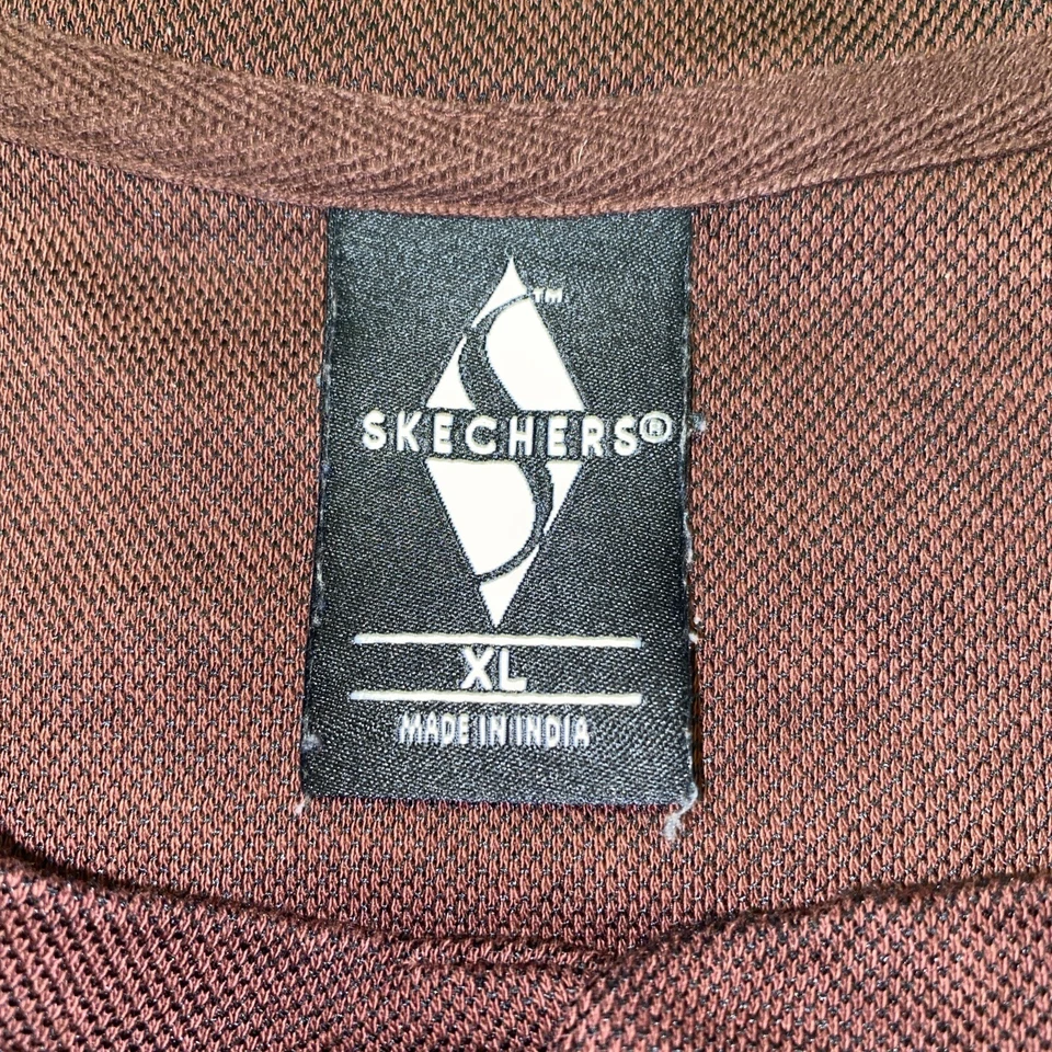 SKECHERS Men’s XL Active Long Sleeve Stretch Burgundy T-Shirt - Image 3 of 4