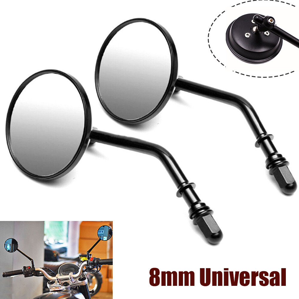 GOODFITMENT Black Motorcycle Rear View Mirrors – 8mm/10mm Stem For Harley Davidson Road Glide FLTRU & Street Glide Special