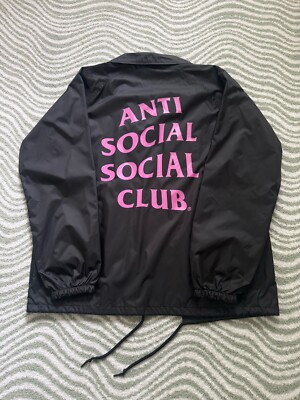 ASSC Anti Social Social Club Forever Hated Black Coach Jacket