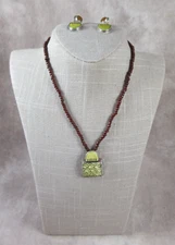 Designer Janice Lee Ripley (JLR) Necklace & Earring Set Sterling Silver Vintage