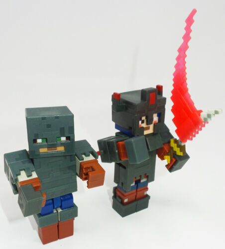 Minecraft Dungeons Battle of Fiery Forge 4 Pack Figures w/ Pake 3.25" - Mattel - Picture 5 of 7