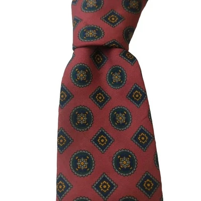 Kenneth Gordon New Orleans Mens Necktie Hand Printed 100% Silk Tie USA 56"X 3.5" - Image 1 of 3