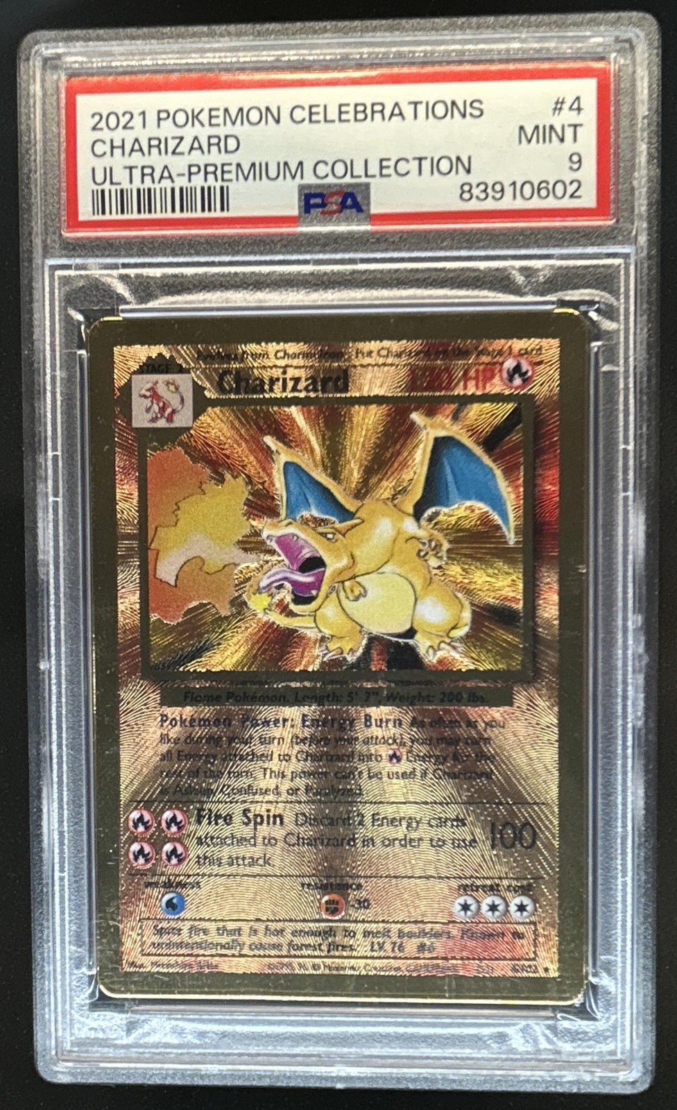 2021 Pokemon SWSH Celebrations Charizard Classic #4/102 PSA 9 view 1