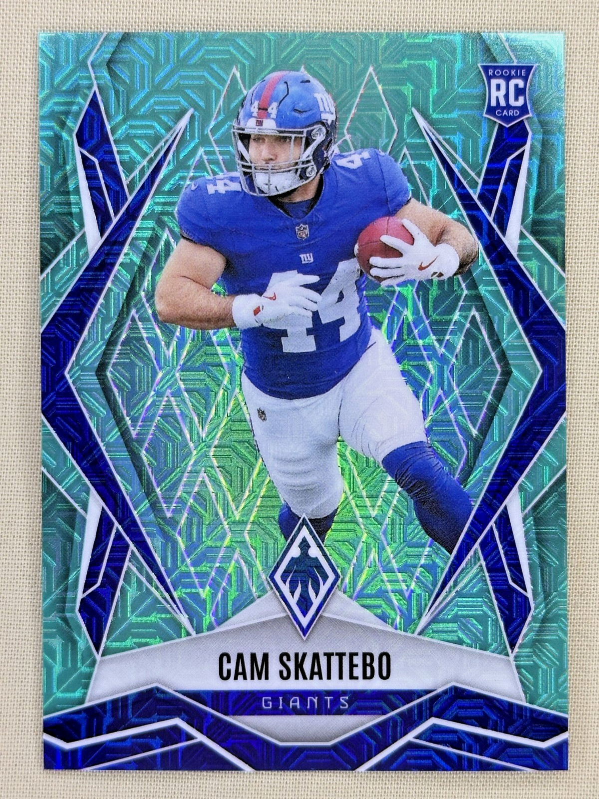2025 Panini Phoenix Cam Skattebo RC Teal Mojo /50 NY Giants #168