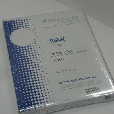 Spinnaker Strip-Tac Matte Litho 60# 8.5''x11'' 500/pack