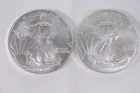 NobleSpirit (LG) SUPERB GEM BU Pair 2x 2004 American SILVER 1oz EAGLES