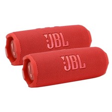 2x JBL Flip 7 Portable Waterproof Bluetooth Speaker Red