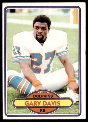 1980 TOPPS GARY DAVIS MIAMI DOLPHINS #262