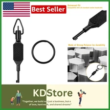 Durable Black Swivel Handcuff Key with Detachable Keyring