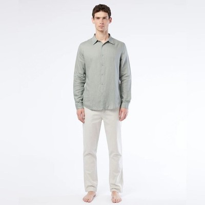 NWT ONIA Men's Stretch Linen Traveler Pant in Stone Size 34