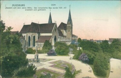 Ansichtskarte Augsburg Dom 1907(Nr.9456)